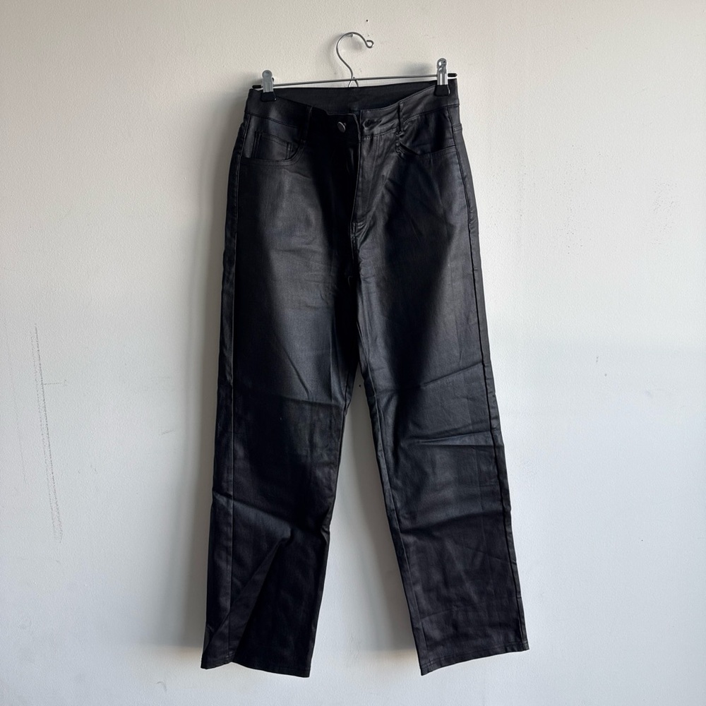 Elegant Black Straight Leg Women's Pants
